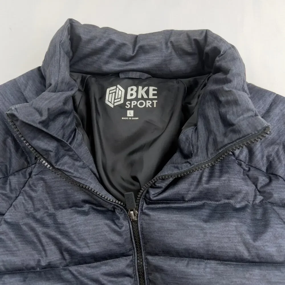 BKE Sport Buckle Quilted Puffer Full Zip Jacket  Men's Sz LRG
